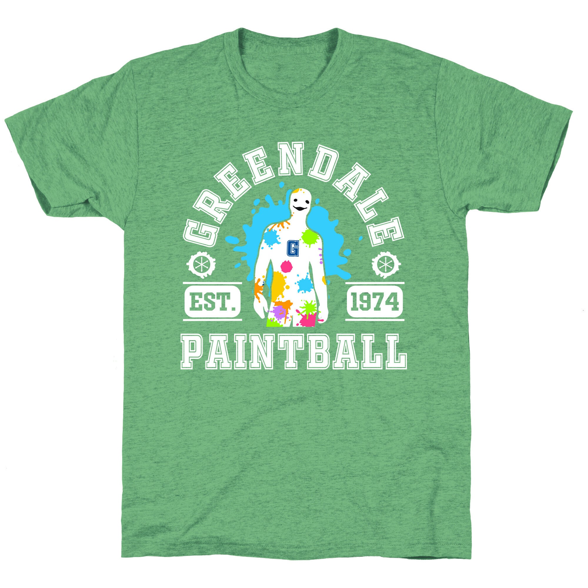 Greendale Community College Paintball Unisex Triblend Tee